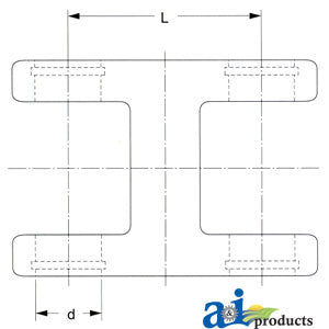 A-W041351 Implement Yoke, Double PN: W041351