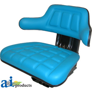 A-W222BU Seat w/ Wrap Around Back W/Arms, Blue Vinyl, 300 lb / 136 kg Weight Limit PN: W222BU