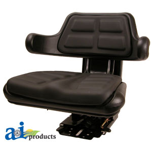 A-W223BL Wrap Around Back w/ Arms, Plastic, BLK, 300 lb / 136 kg Weight Limit PN: W223BL