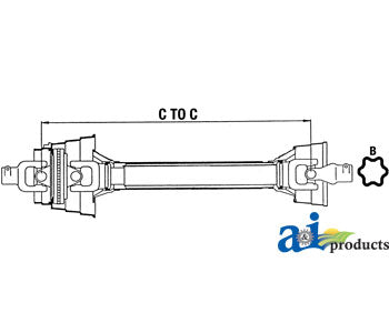 A-50015421 Complete 80? CV Driveline, 1000 RPM PN: 50015421