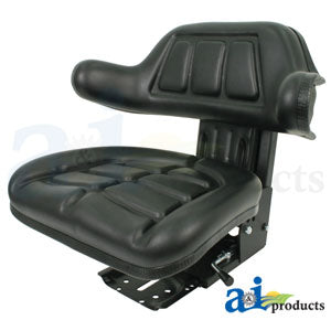 A-W333BL Seat w/ Wrap Around Back w/Arms, Black Vinyl, 265 lb / 120 kg Weight Limit PN: W333BL