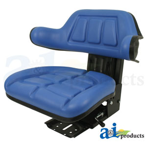 A-W333BU Seat w/ Wrap Around Back w/Arms, Blue Vinyl, 265 lb / 120 kg Weight Limit PN: W333BU