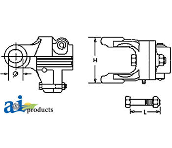 A-W335823-A Shear Bolt Clutch, Type KB61/20, 1 3/8