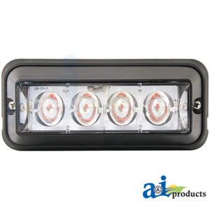 A-WA9810 Warning Light, LED Strobe Effect Amber Light, Black Housing PN: WA9810