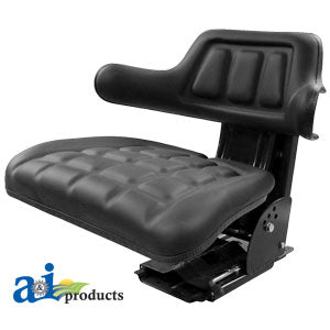 A-WF222BL Flip-Up Seat, Wrap Around Back, BLK PN: WF222BL