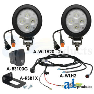 A-WL1520KT Light Kit, LED, Flood, 2 Lights, Harness, Switch PN: WL1520KT