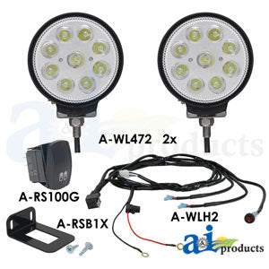 A-WL472KT Light Kit, LED, Trapezoid, 2 Lights, Harness, Switch PN: WL472KT