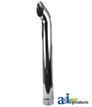 A-ZNL89485C Chrome Exhaust Stack, Curved PN: ZNL89485C