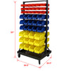 90 Parts Box Shelf Storage Organizer With Lock For Shops, Garages And Homes