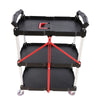Folding Service Car With Wheels, 3-layer Practical Trolley, Folding Storage Cart