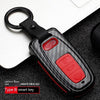 Automotive Carbon Fiber Silicone Key Cover Case Buckle
