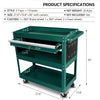3 Tier Rolling Tool Cart, Heavy Duty Utility Cart Tool