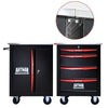 DOUBLE-DOOR CLAPBOARDl MULTI-FUNCTION TOOL CART--BLAK RED