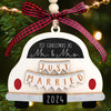 The Blue Christmas Car Pendant Has  Adorable And Dainty Design