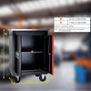 DOUBLE-DOOR CLAPBOARDl MULTI-FUNCTION TOOL CART--BLAK RED