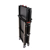 Folding Service Car With Wheels, 3-layer Practical Trolley, Folding Storage Cart