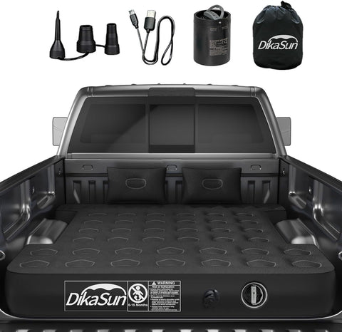 Cordless Air Pump Truck Bed Mattress, Fits 5.5'-5.8' Short Beds,