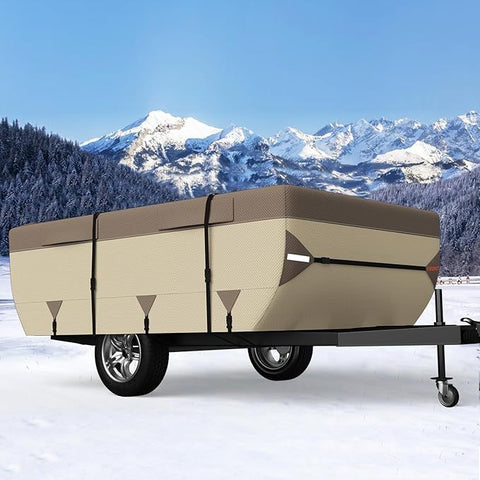 Folding Camper Cover Upgraded 7 Layers Top 3 Layers Side Heavy Duty Tent