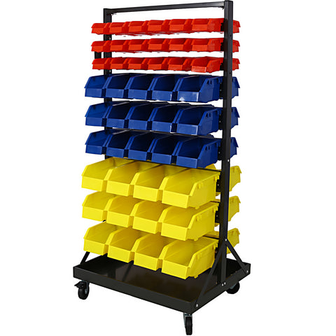 90 Parts Box Shelf Storage Organizer With Lock For Shops, Garages And Homes