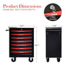 7 Drawers Multifunctional Tool Cart With Wheels,Metal Rolling