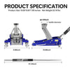 Hydraulic Low  Aluminium Steel Jack, Twin Piston Quick Lift Pump With 1.5 Ton