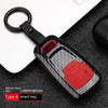 Automotive Carbon Fiber Silicone Key Cover Case Buckle
