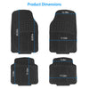 Floor Mats Set Rubber Heavy Duty Trimmable Design Fit Most Cars SUVs Trucks