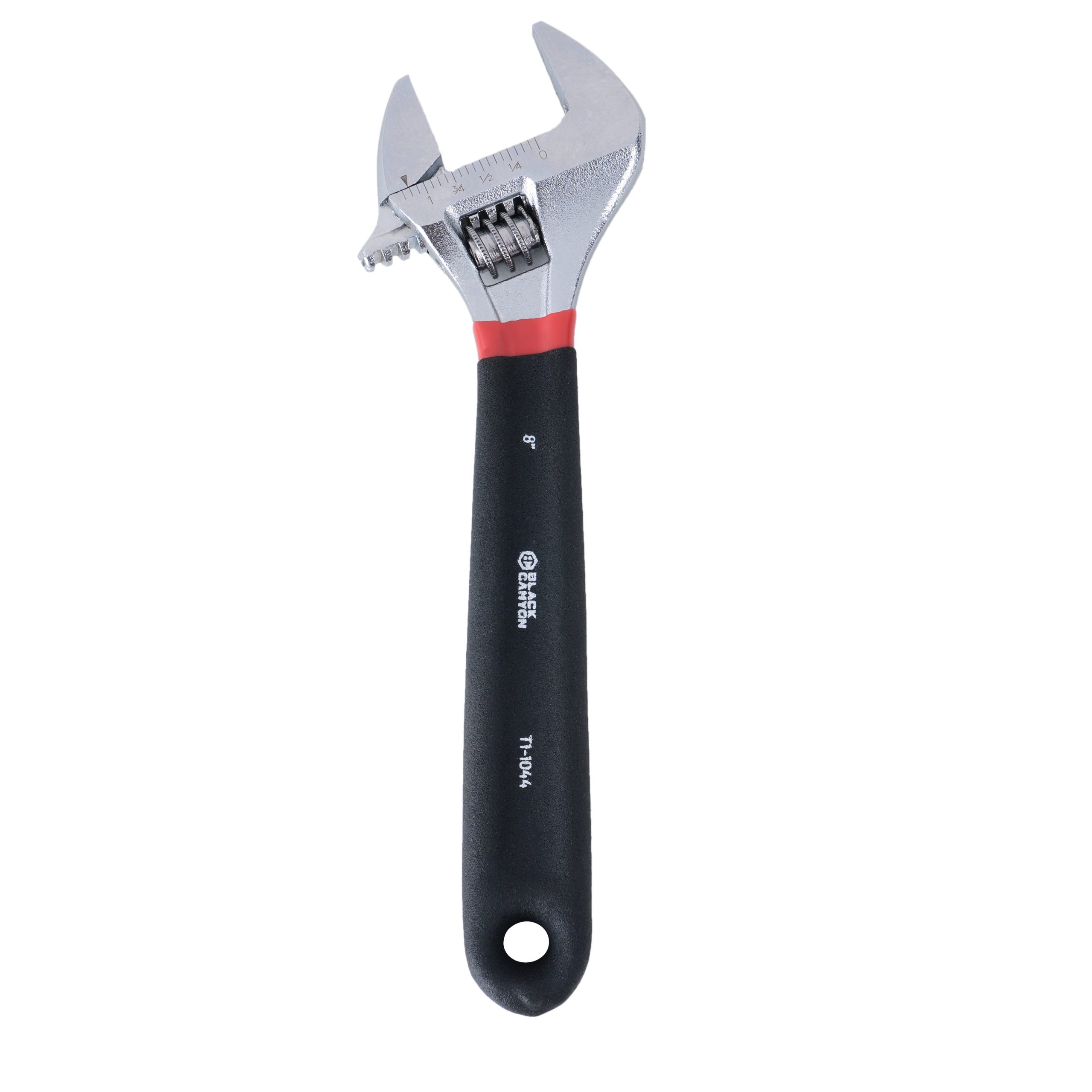 8″ Adjustable Wrench w/ Comfort Grip, 1-3/16″ Jaw Capacity