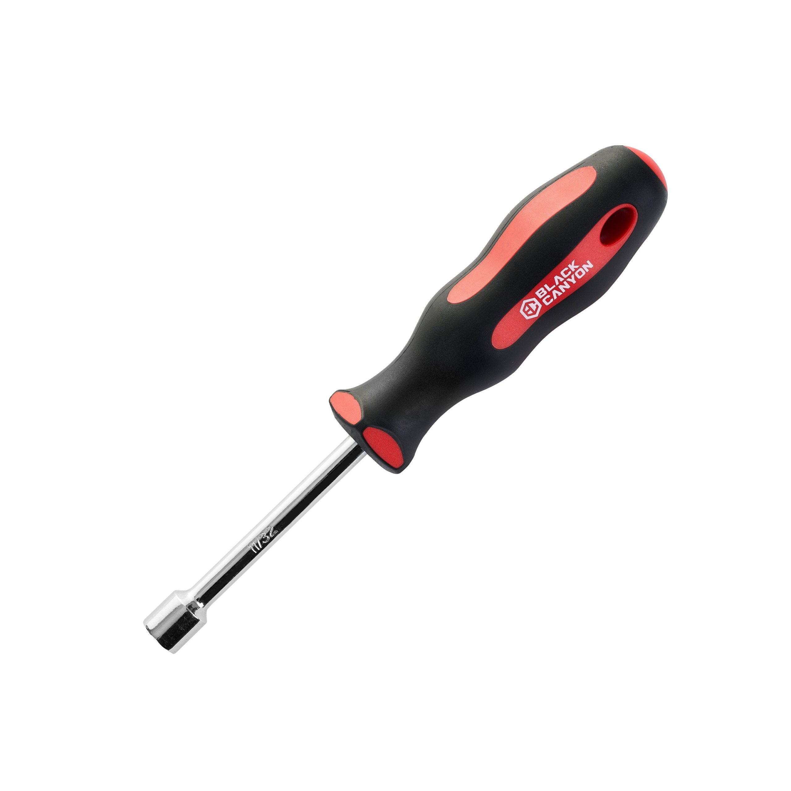 11/32″ Nut Driver, Magnetic Socket, Hollow Shank, Comfort Grip