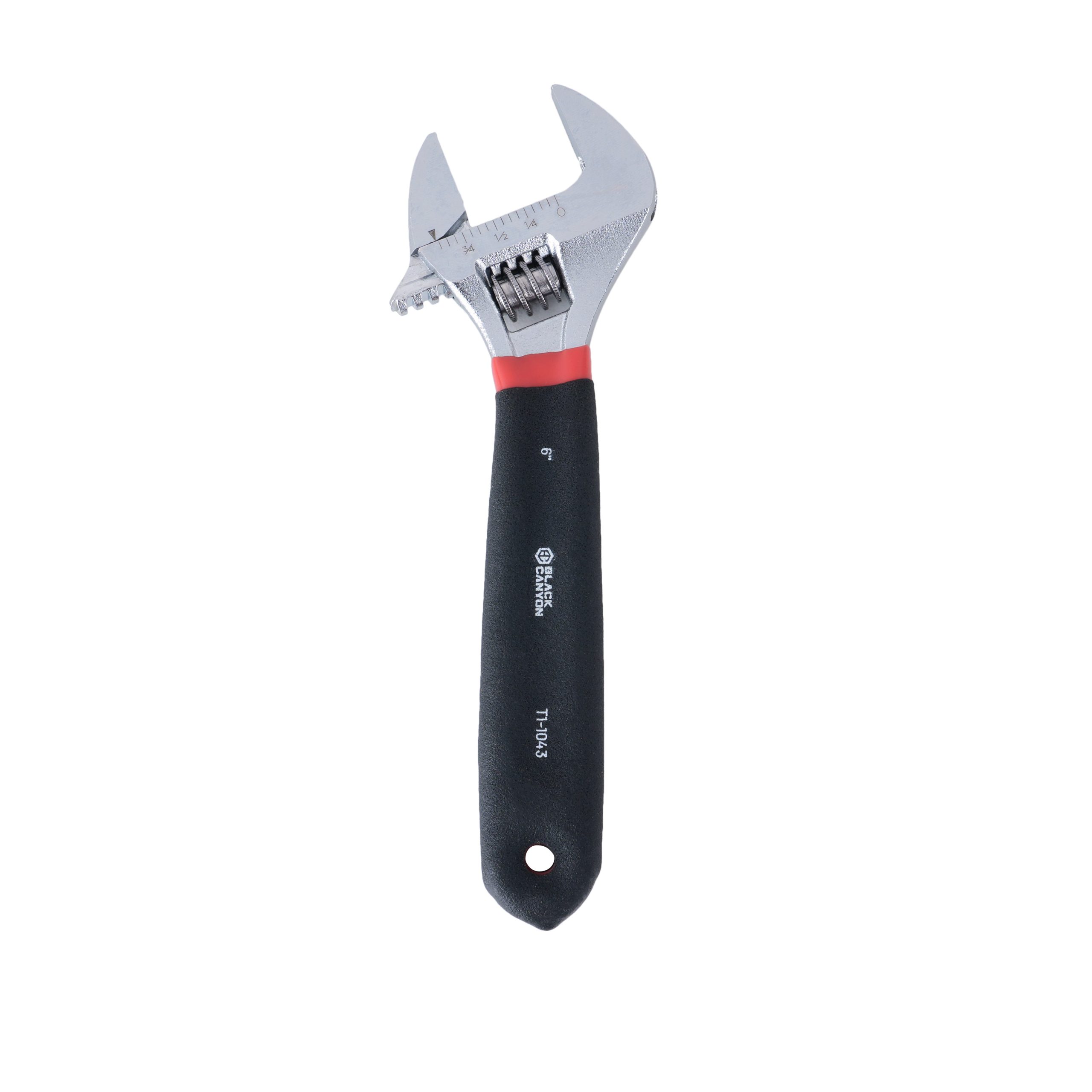 6″ Adjustable Wrench w/ Comfort Grip, 15/16″ Jaw Capacity