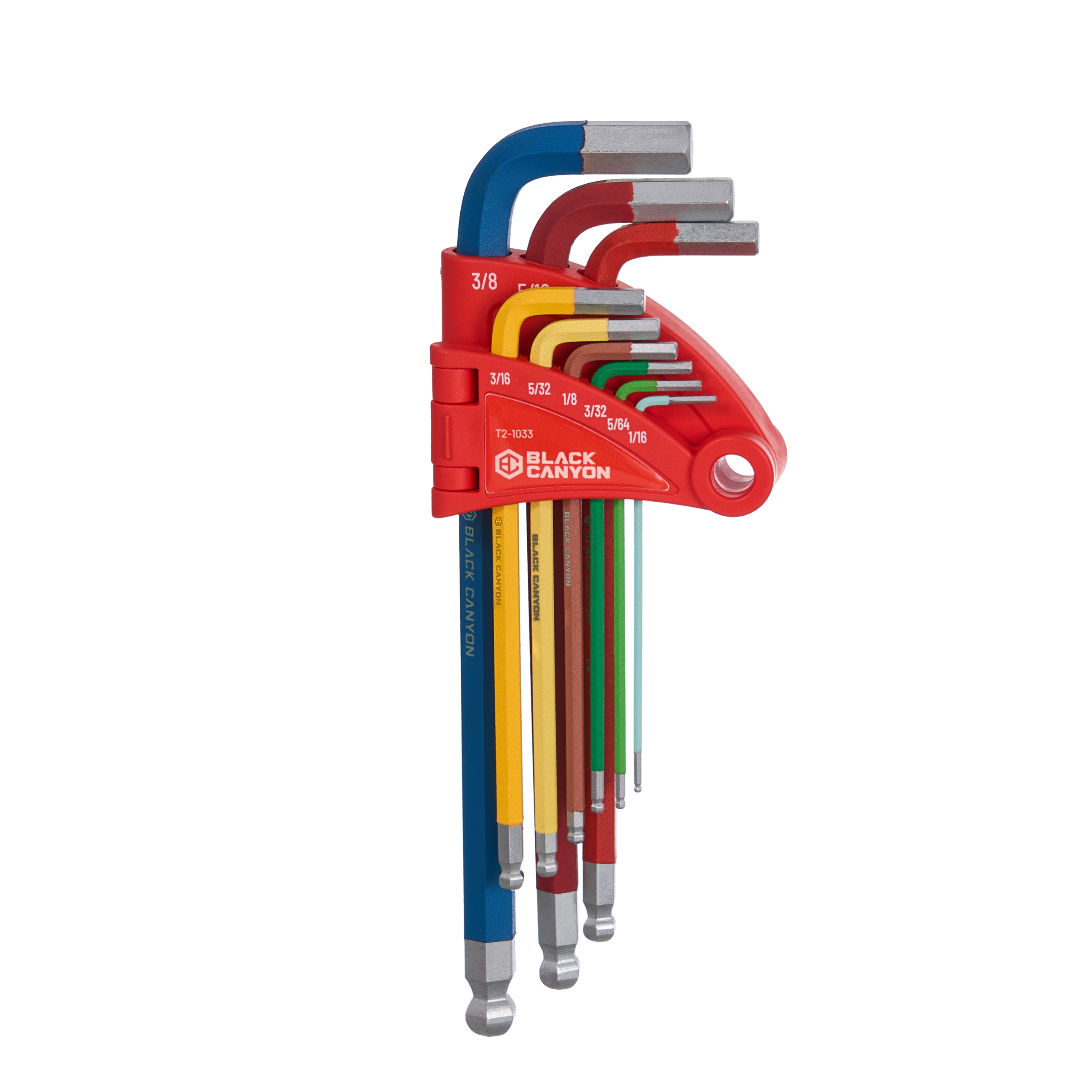 SAE Hex Key Set, Ball End, 9 pcs