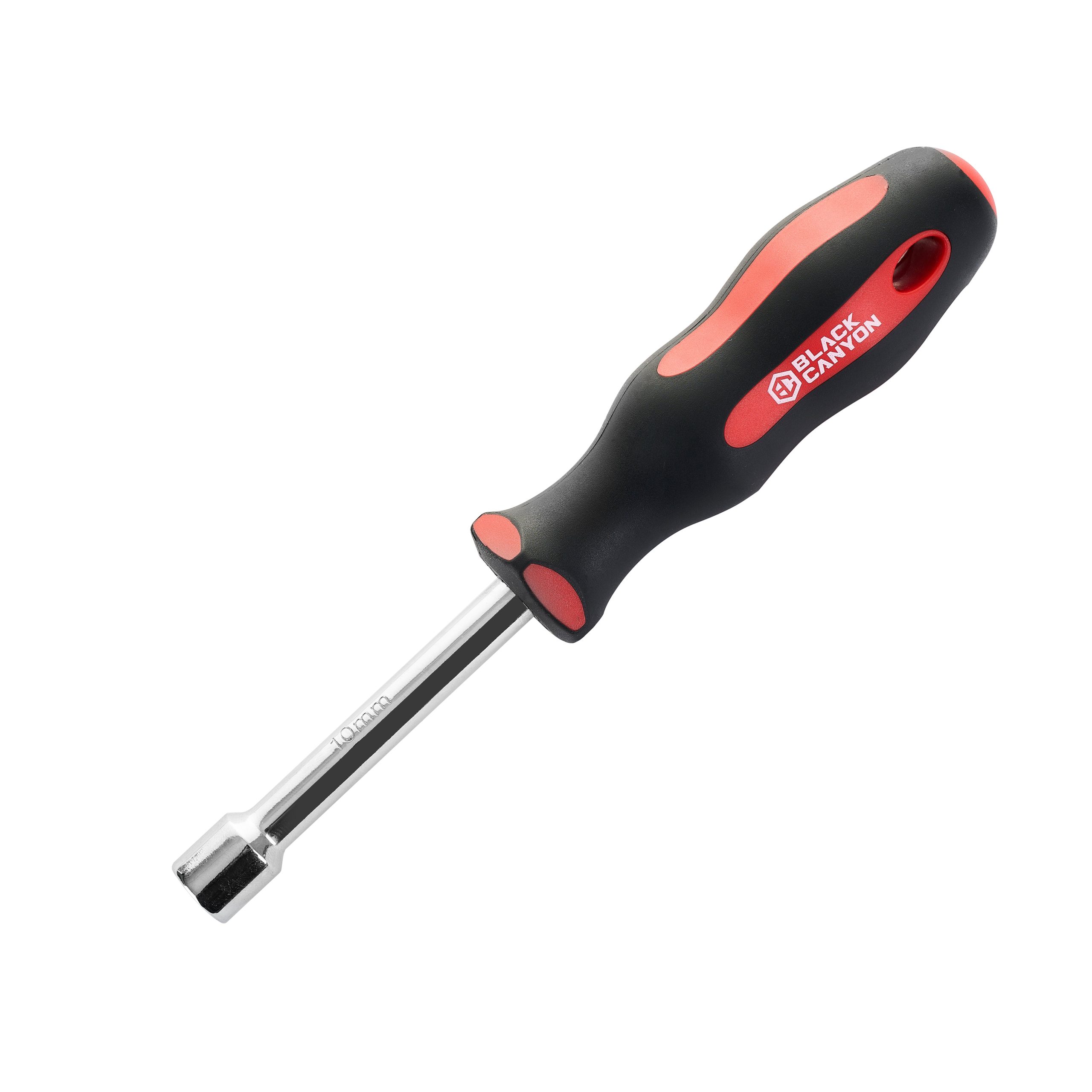 10mm Nut Driver, Magnetic Socket, Hollow Shank, Comfort Grip