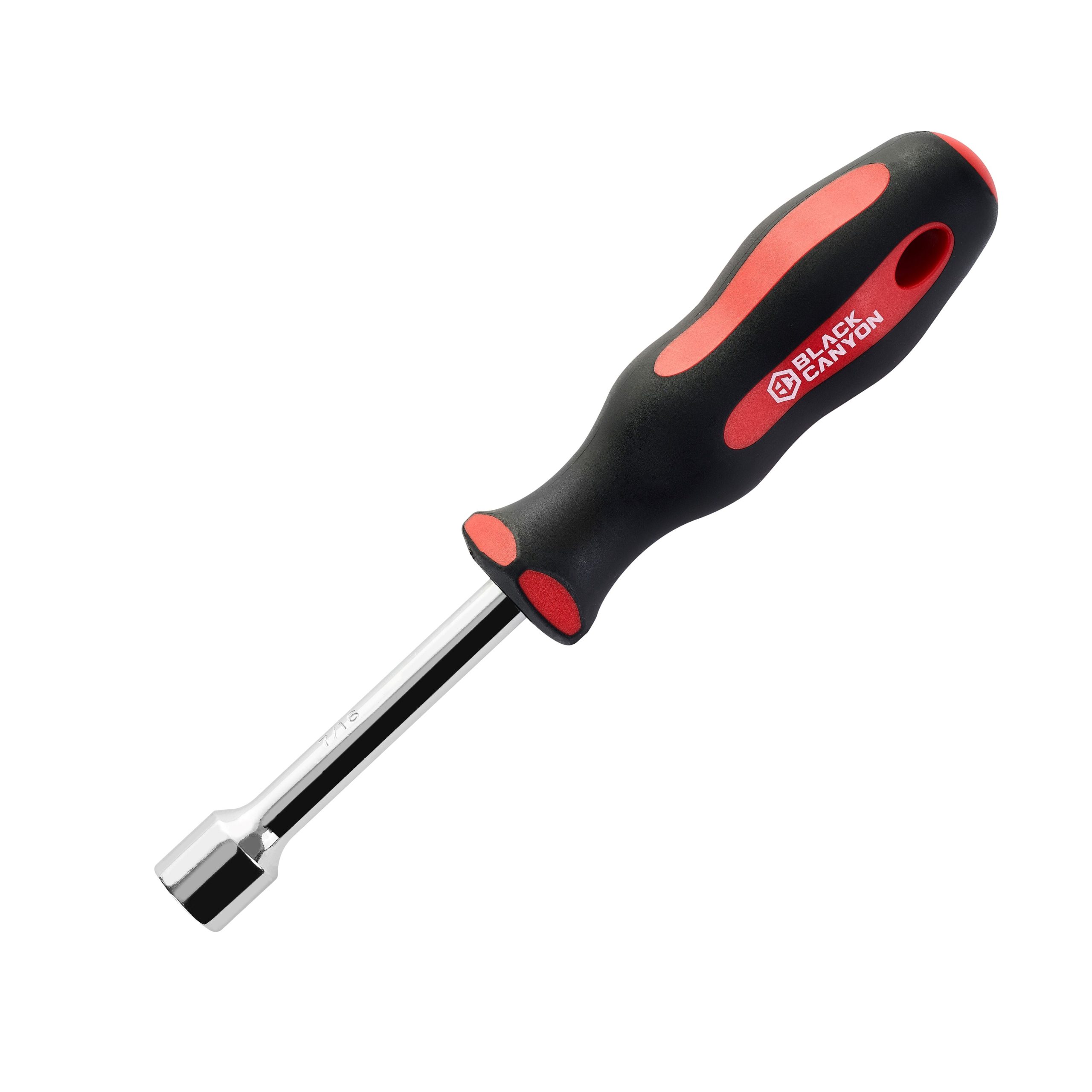 7/16″ Nut Driver, Magnetic Socket, Hollow Shank, Comfort Grip