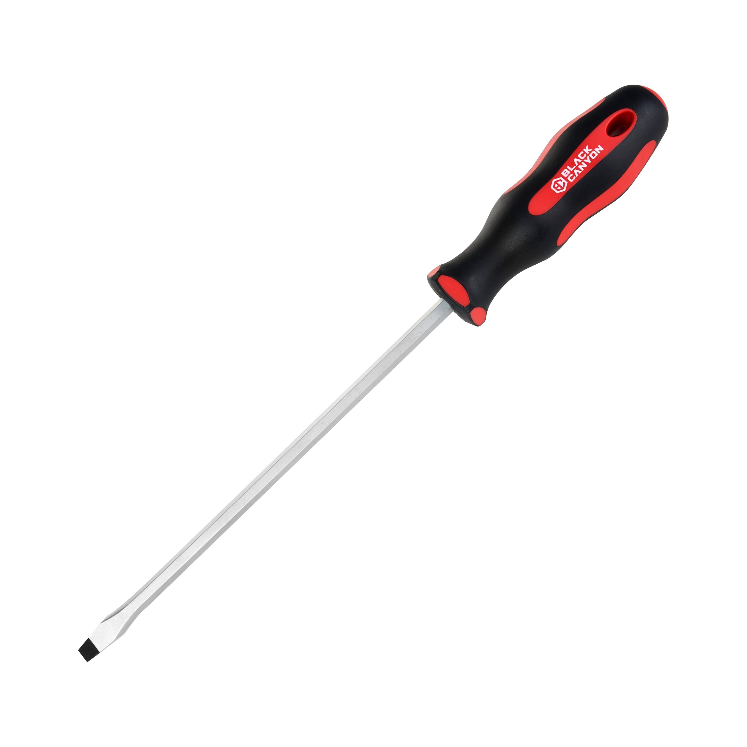 Slotted Extended Length Screwdriver 1/4 in, Soft Grip Ergonomic Handle, 8 in Shank, 12-5/16 in Overall