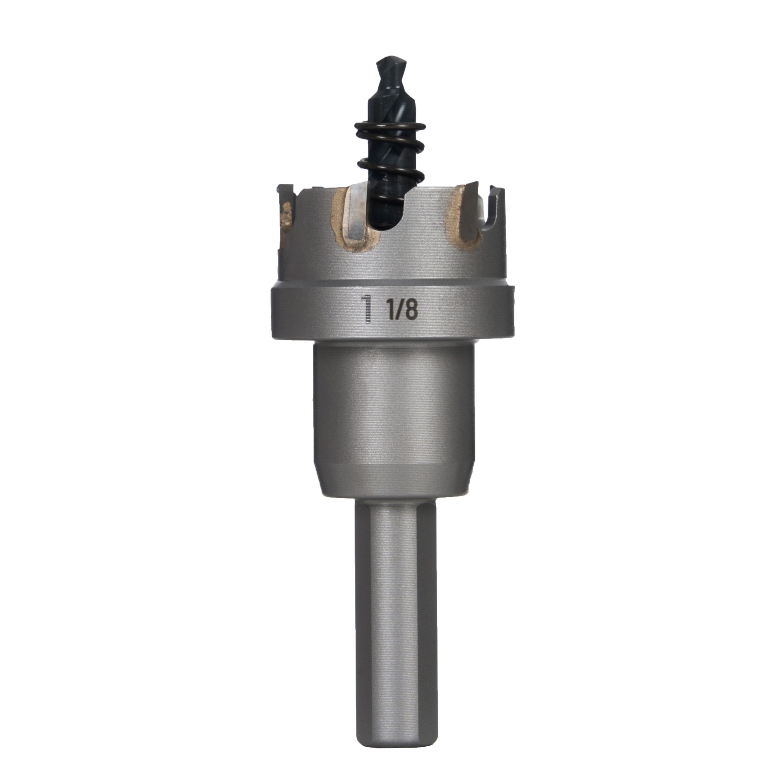 1-1/8″ Carbide Hole Cutter, 3-Flat Shank, 1 pc