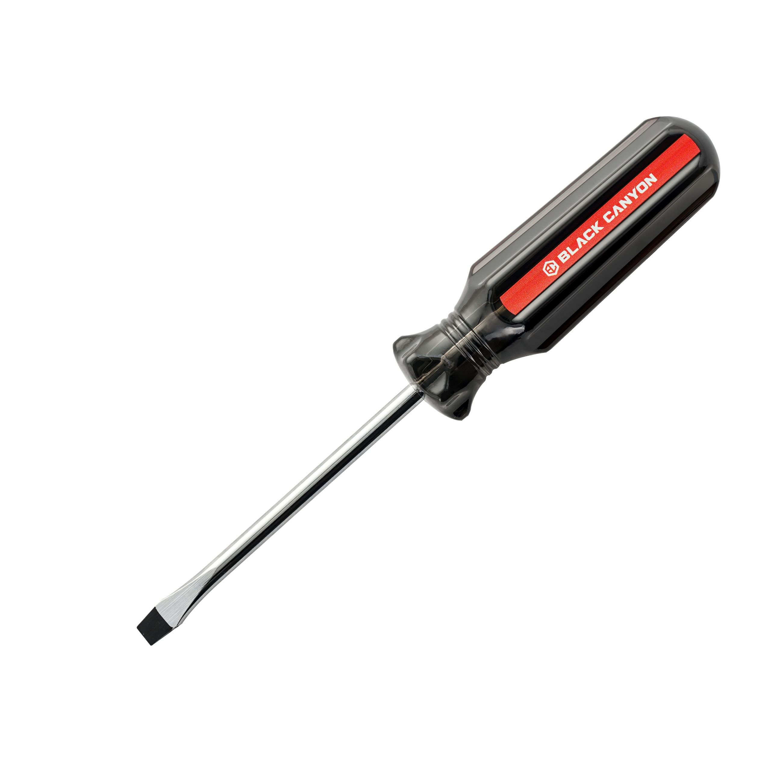 Magnetic Slotted Screwdriver 1/4 – Standard Grip Acetate Handle, 4 in Shank, 8 in Overall