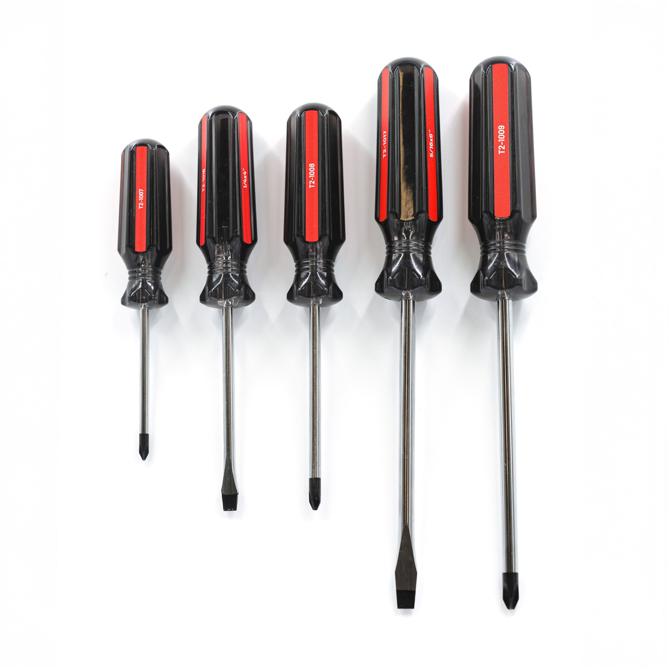 5-Piece Phillips and Slotted Screwdriver Set with Standard Grip