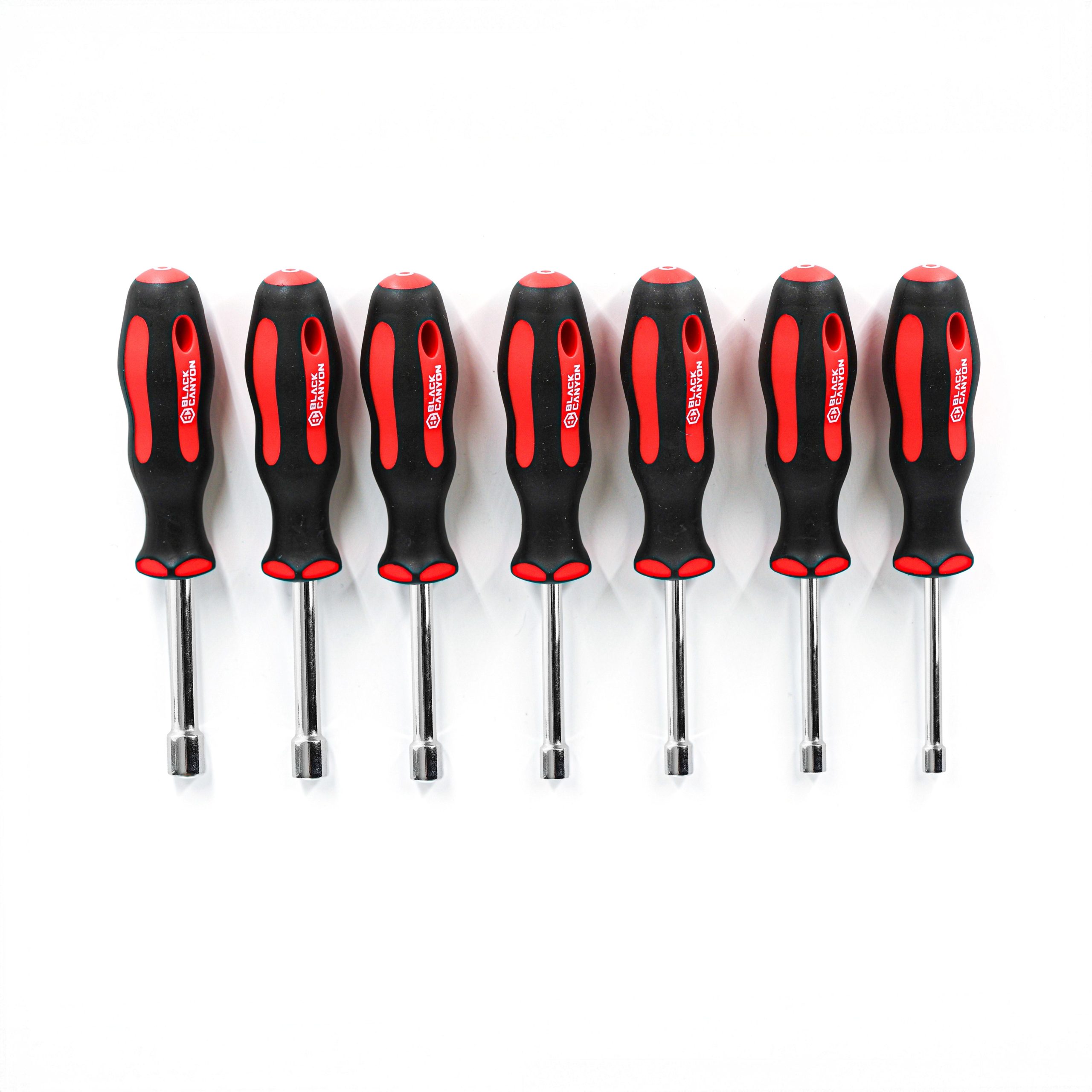 7-Piece Metric Nut Driver Set, Magnetic Socket, Hollow Shank, Comfort Grip