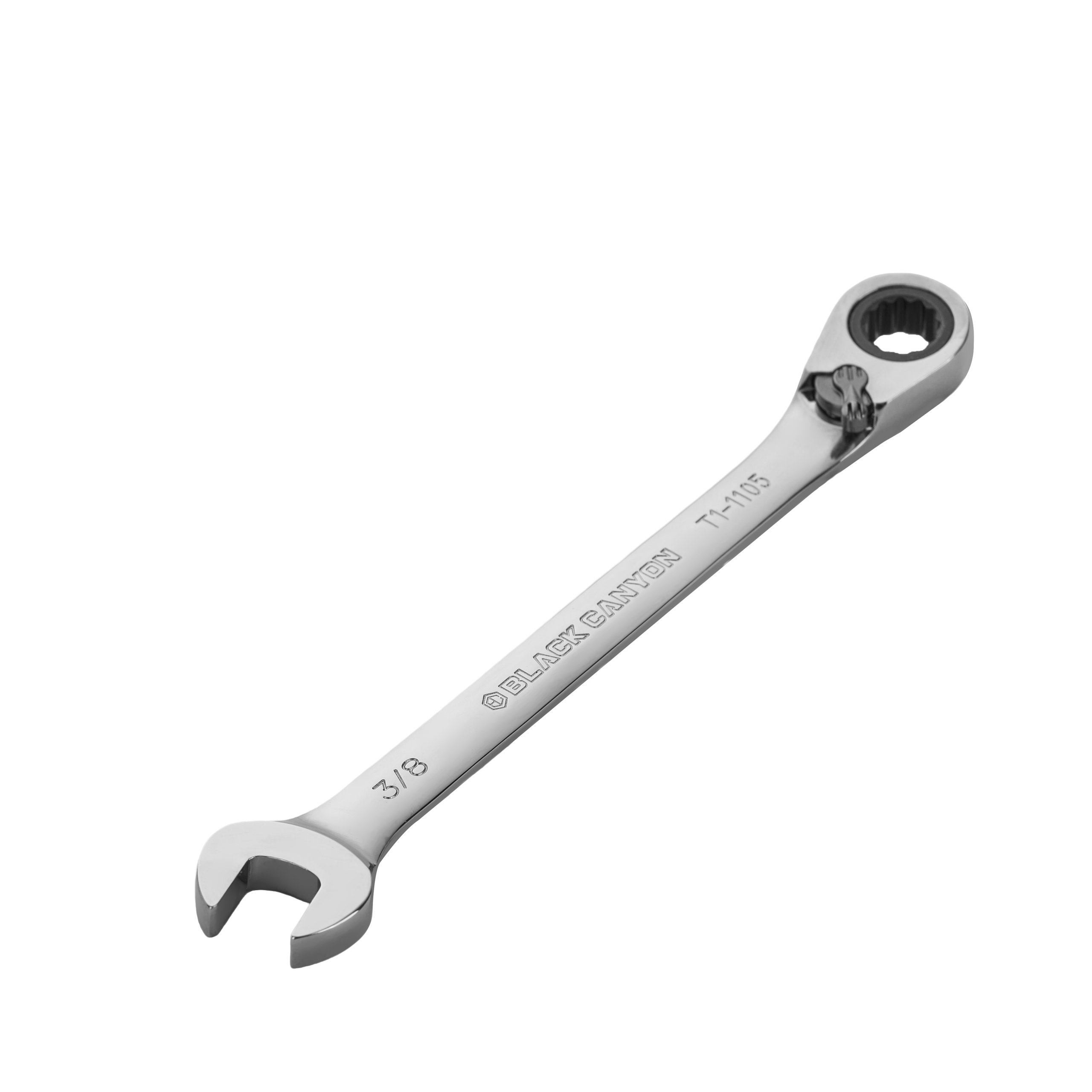 3/8″ Ratcheting Combination Wrench, 12-Point Box End & Hex Opening