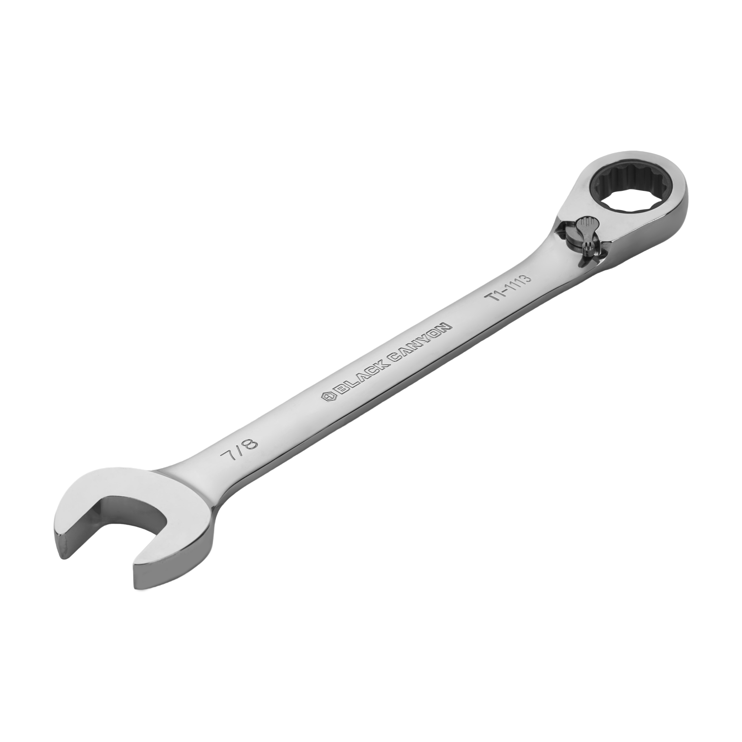 7/8″ Ratcheting Combination Wrench, 12-Point Box End & Hex Opening