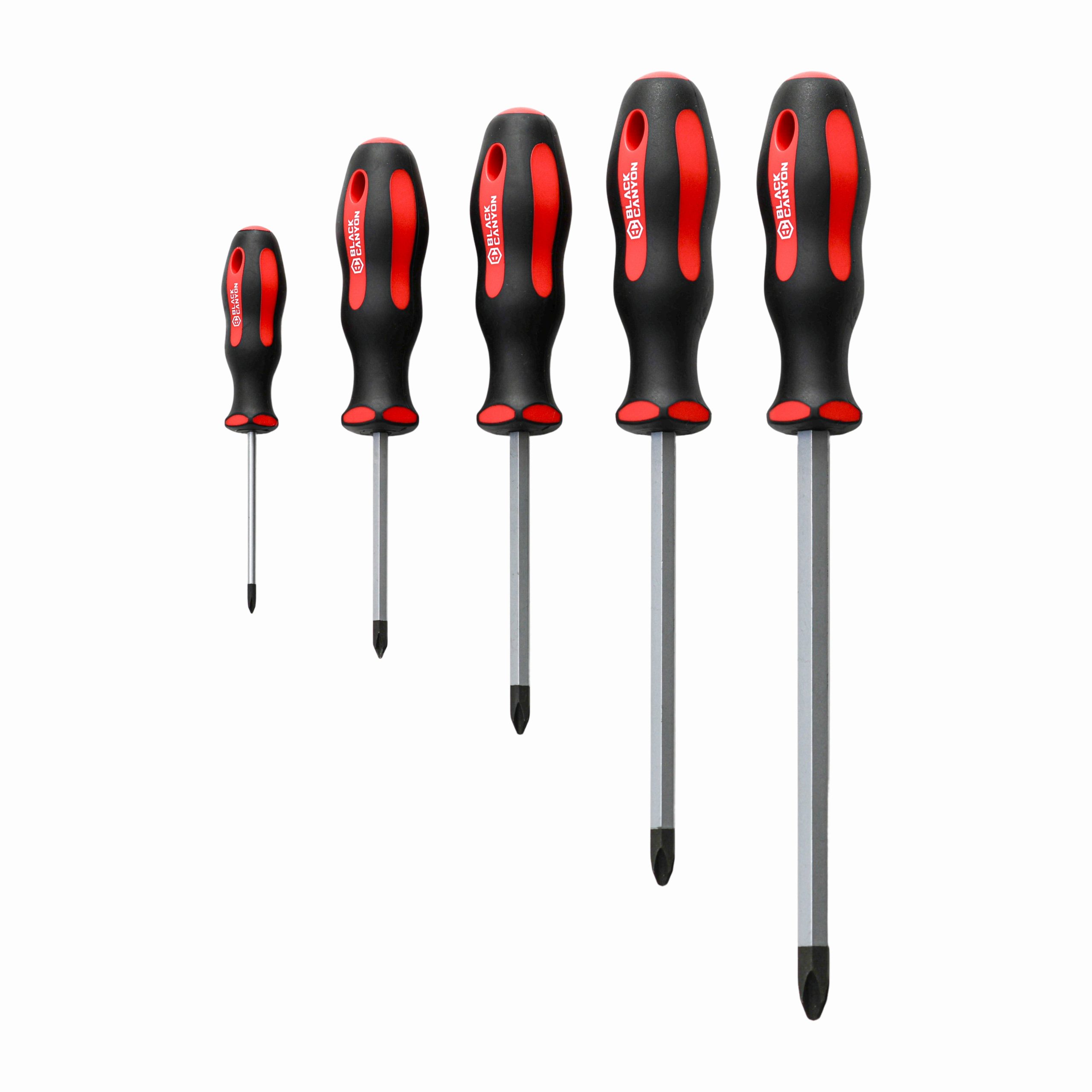 5-Piece Phillips Screwdriver Set with Comfort Grip