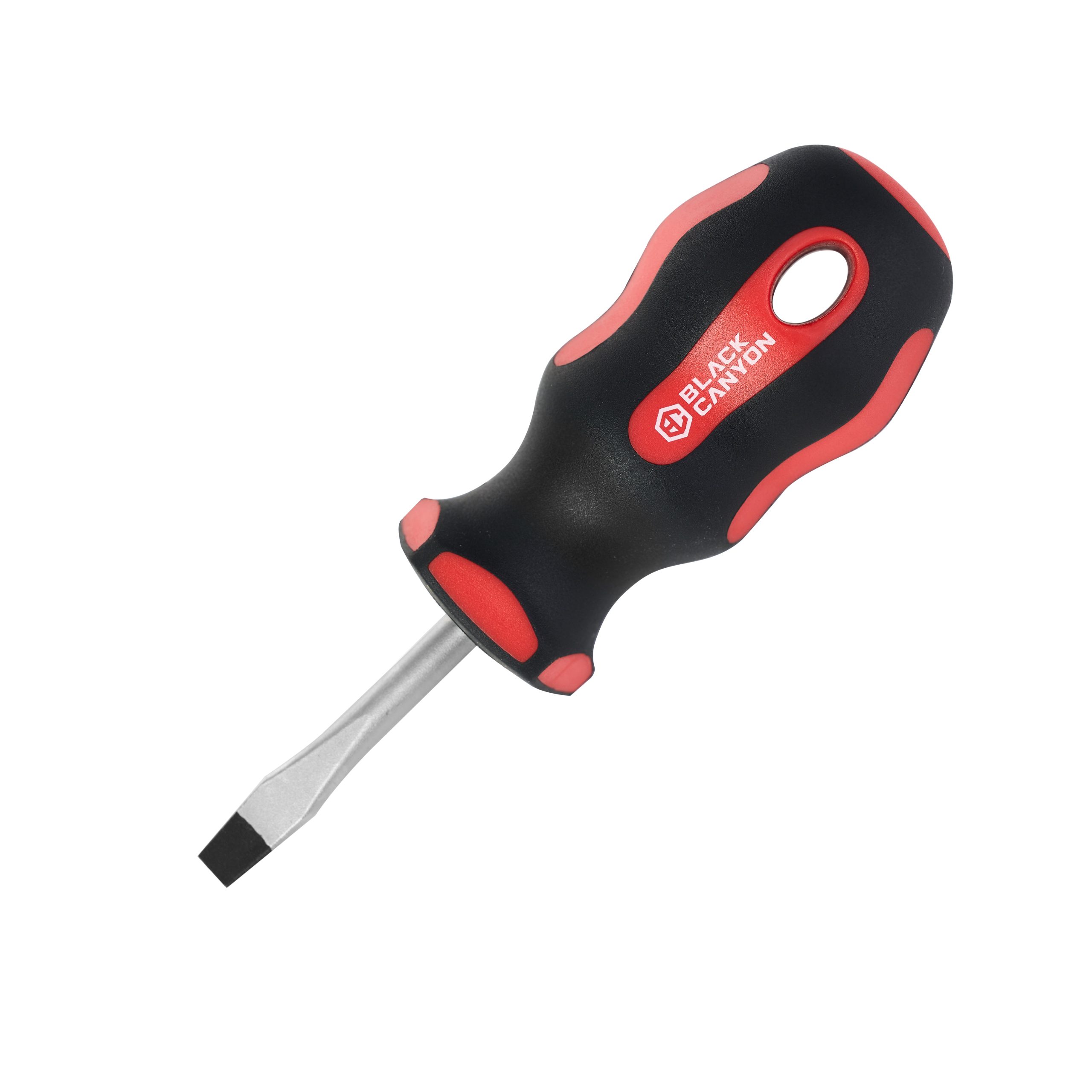 Magnetic Slotted Stubby Screwdriver 3/16 in – Soft Grip Ergonomic Handle, 1-1/2 in Shank, 4 in Overall