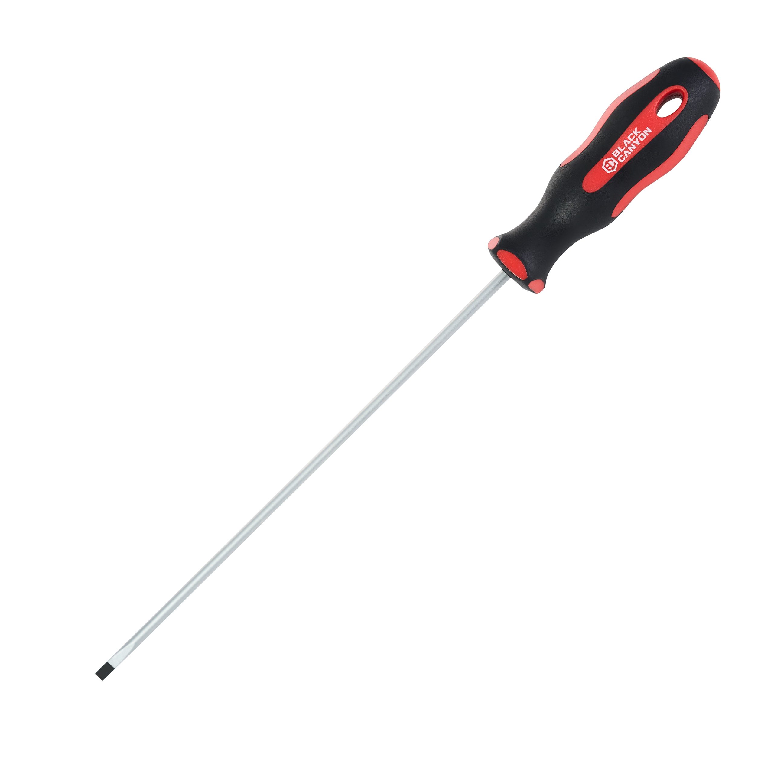 Slotted Extended Length Screwdriver 1/8 in, Soft Grip Ergonomic Handle, 6 in Shank, 8-3/4 in Overall