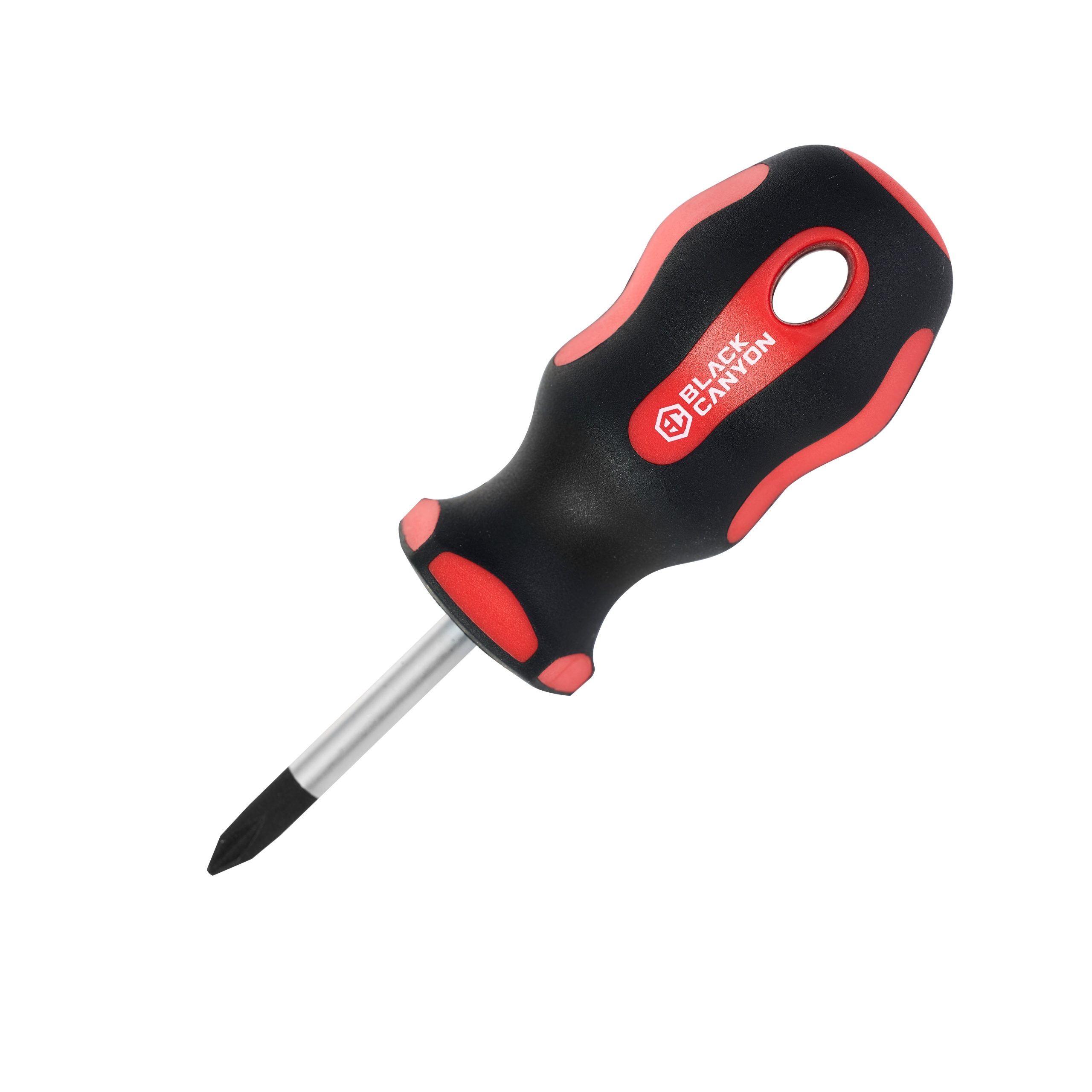 Magnetic Phillips Stubby Screwdriver #1 – Soft Grip Ergonomic Handle, 1-1/2 in Shank, 4 in Overall