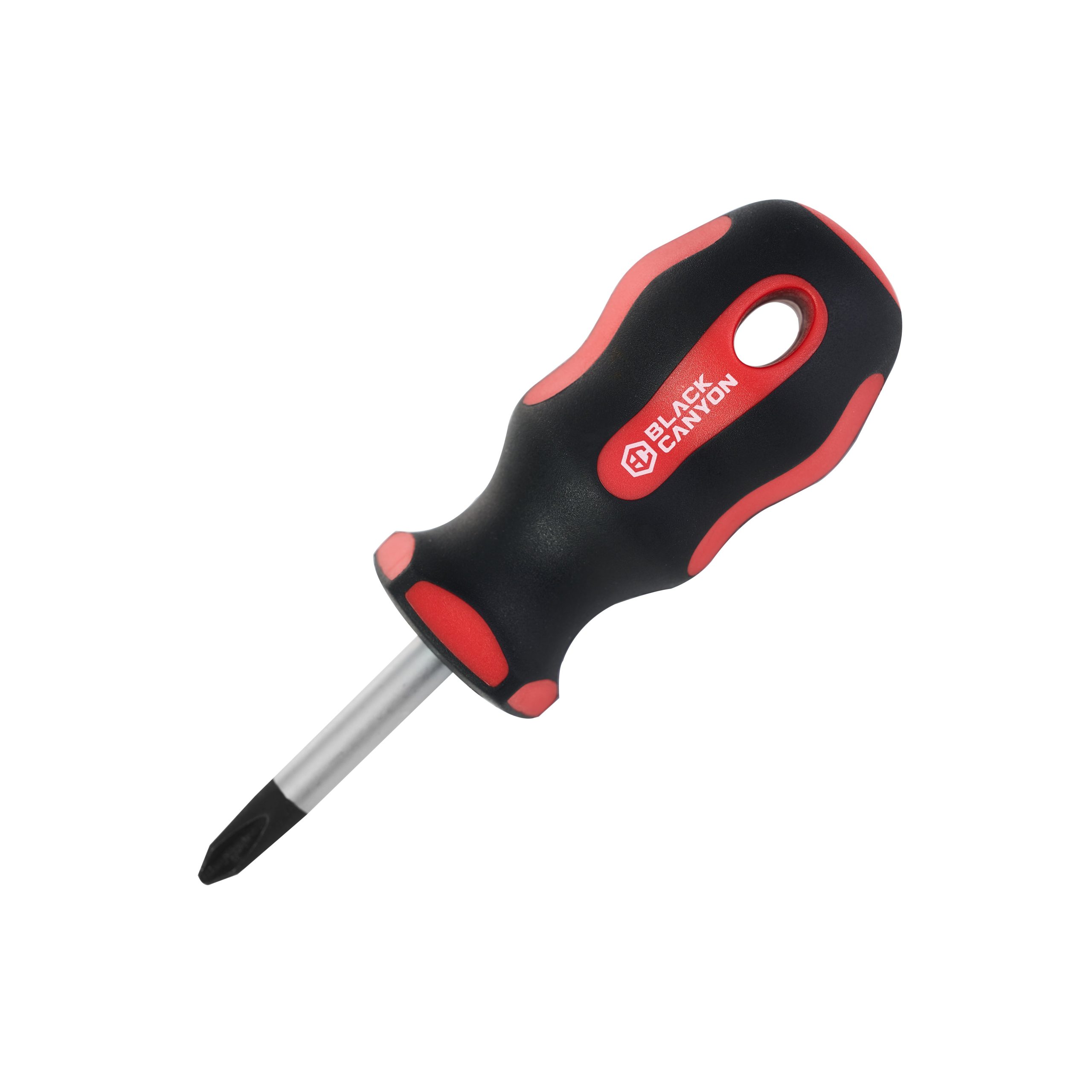 Magnetic Phillips Stubby Screwdriver #2 – Soft Grip Ergonomic Handle, 1-1/2 in Shank, 4 in Overall