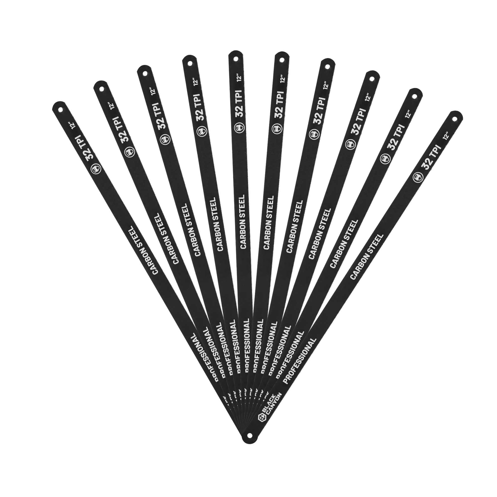 Hacksaw Blades, 12″, Carbon Steel, 32 TPI, 10-pack