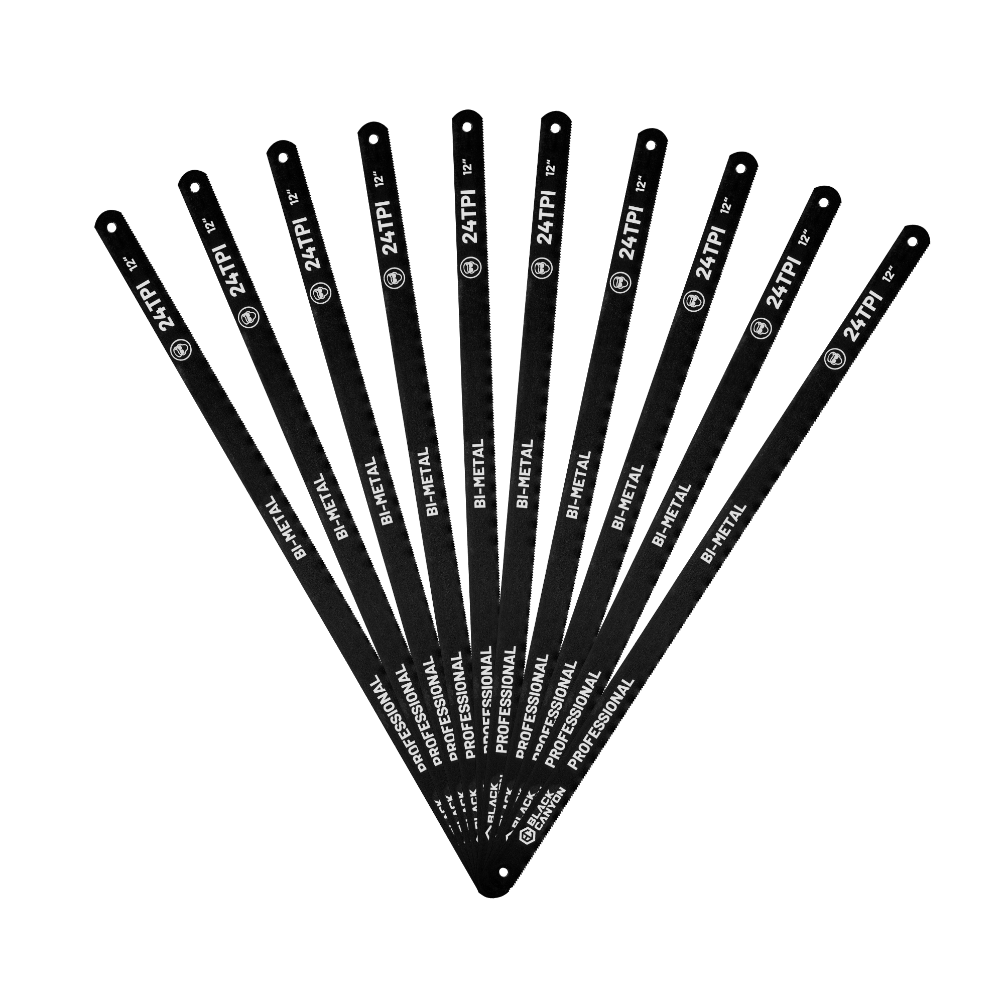 Hacksaw Blades, 12″, Bi-Metal, 24 TPI, 10-pack