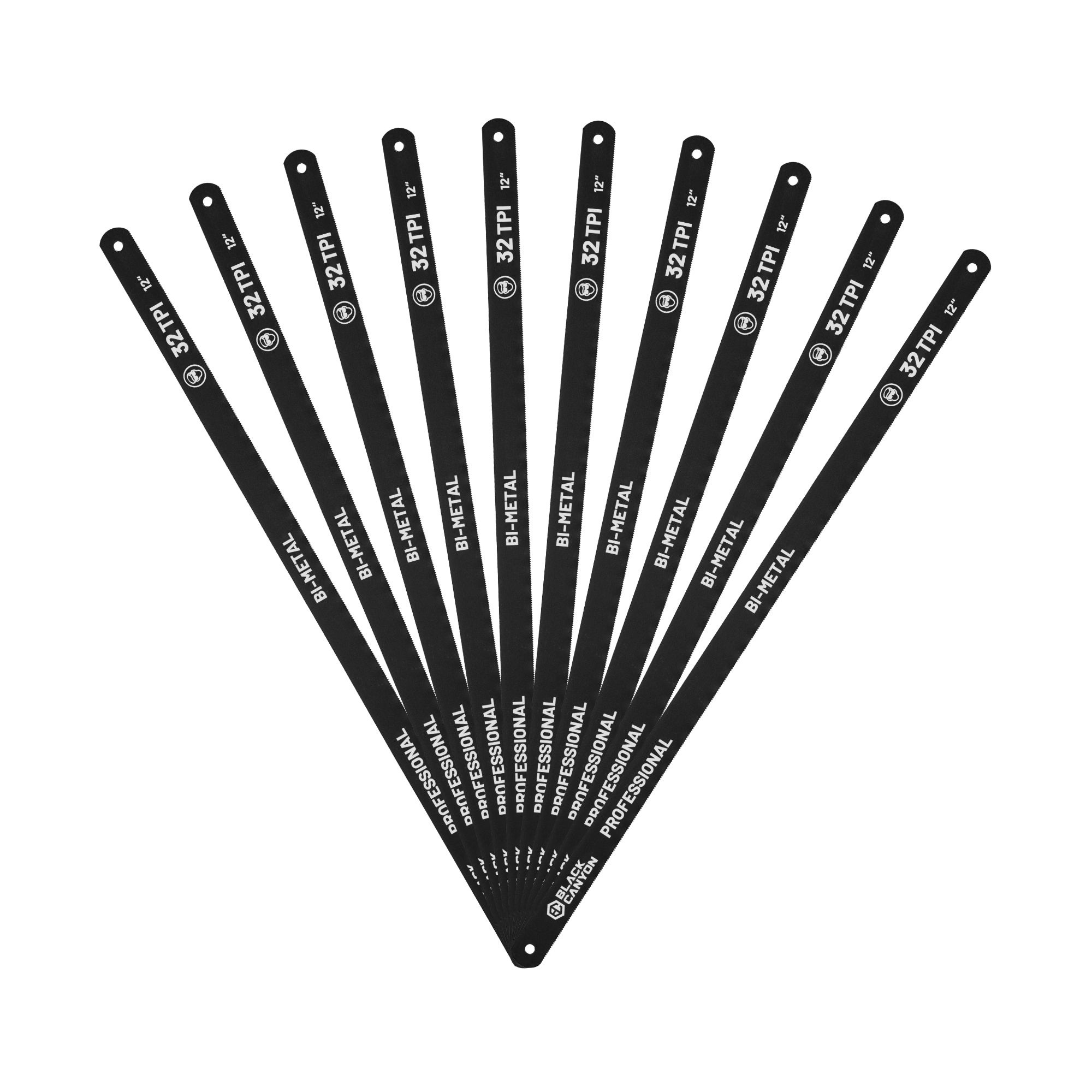 Hacksaw Blades, 12″, Bi-Metal, 32 TPI, 10-pack