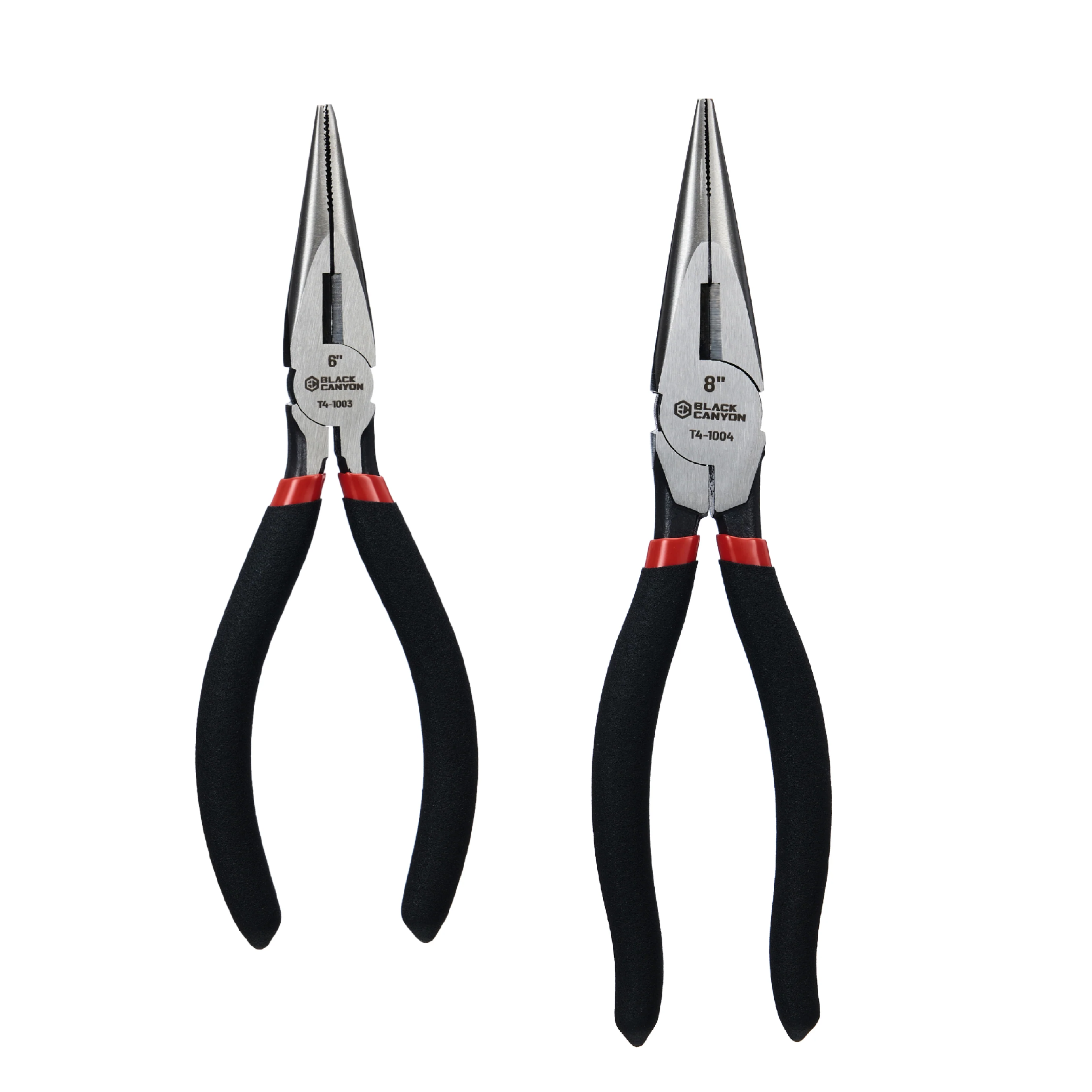 6″ and 8″ Long-Nose Plier Set, Comfort Grip
